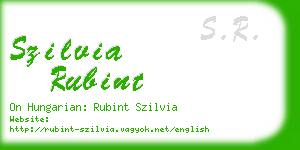 szilvia rubint business card